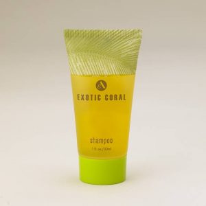 exotic coral shampoo tube